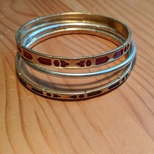 Lucky brand set of 3 cuff bracelets.